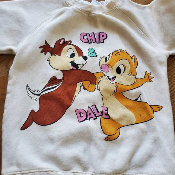 Disney's x Zara Chip & Dale kids pullover crewneck size 2 - 3 yrs - Picture 2 of 9